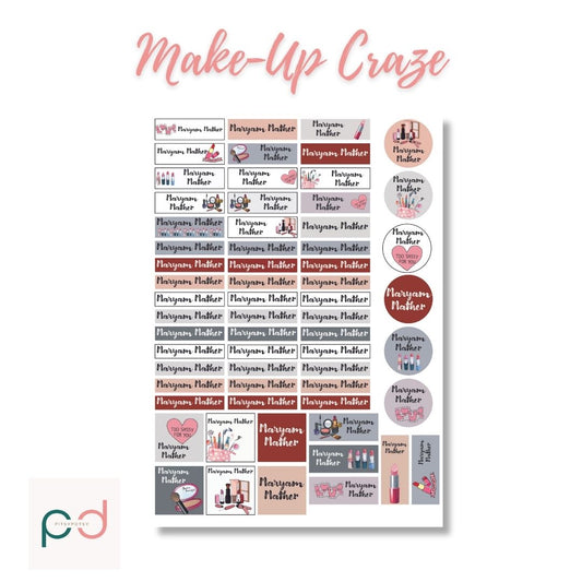 Make-Up Craze Vinyl Labels