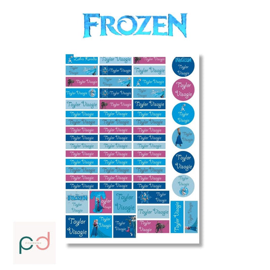 Frozen Themed Vinyl Labels