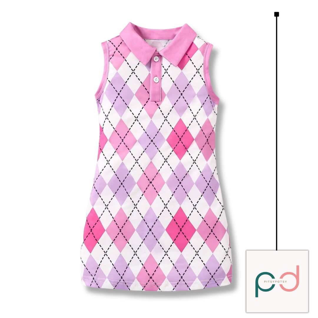 Summer Sleeveless Casual Polo Dress