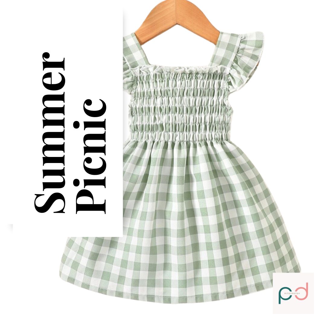 Gingham Smocked Dress