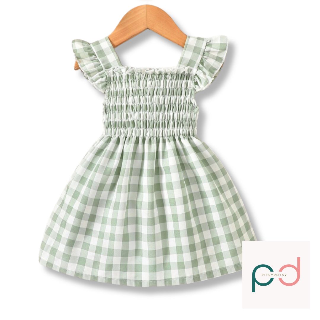 Gingham Smocked Dress