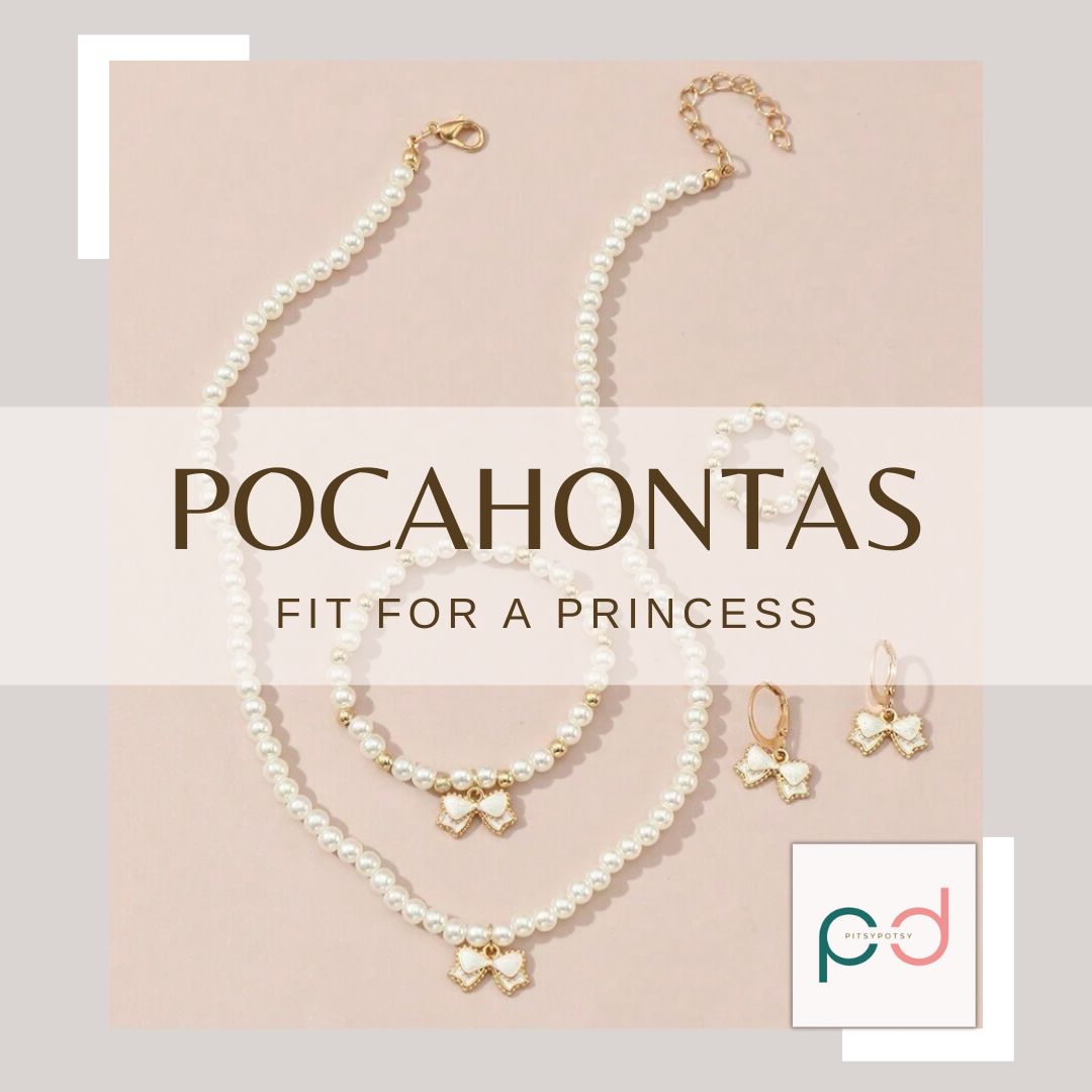 Pocahontas : Bowknot Pendant Pearl Set