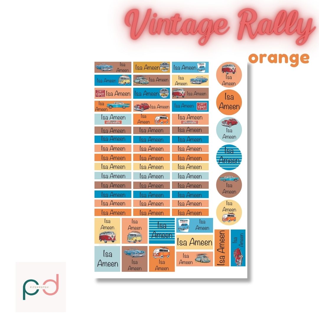 Vintage Rally Craze Vinyl Labels